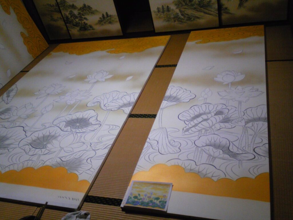 真宗高田派顕正寺内陣余間蓮地図 (4)