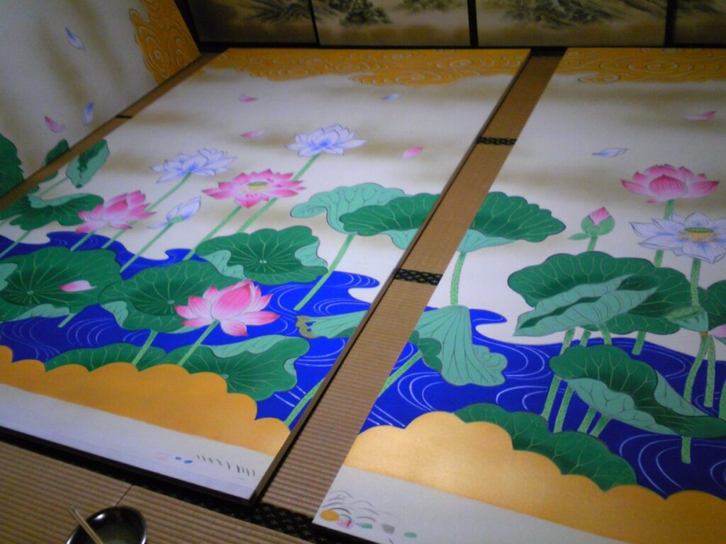 真宗高田派顕正寺内陣余間蓮地図 (3)