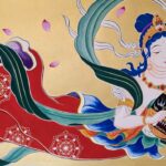 明源寺内陣壁画飛天図 六鳥図