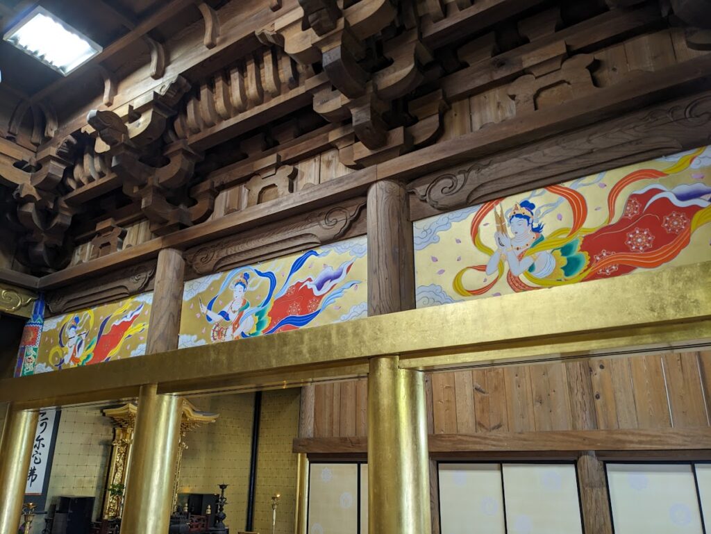 明源寺内陣壁画飛天図 六鳥図 (2)