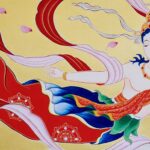 明源寺内陣壁画飛天図 六鳥図 (3)