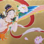 明源寺内陣壁画飛天図 六鳥図 (7)