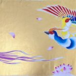 明源寺内陣壁画飛天図 六鳥図 (6)