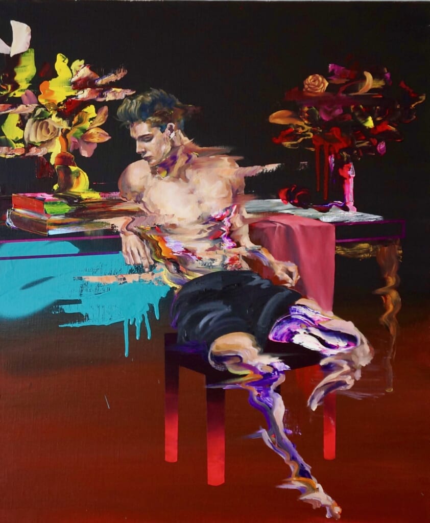 The man and the table
