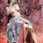 人物画（水彩画） (2)