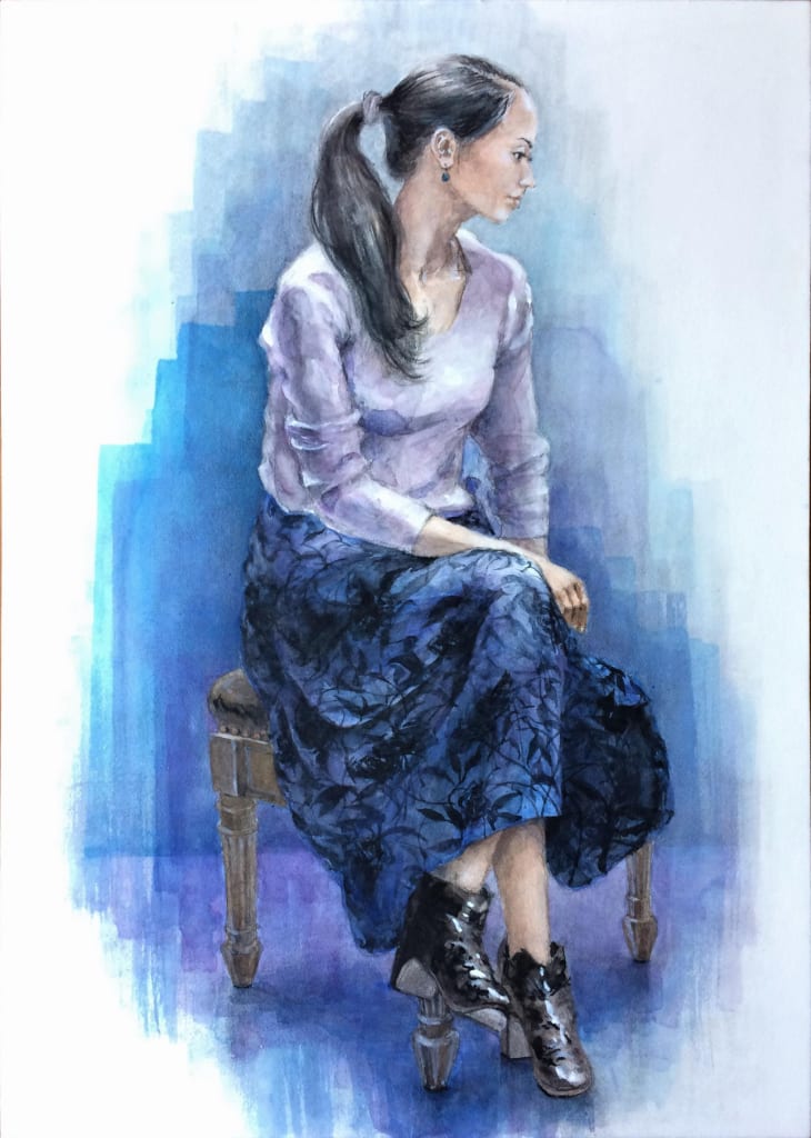 人物画（水彩画）