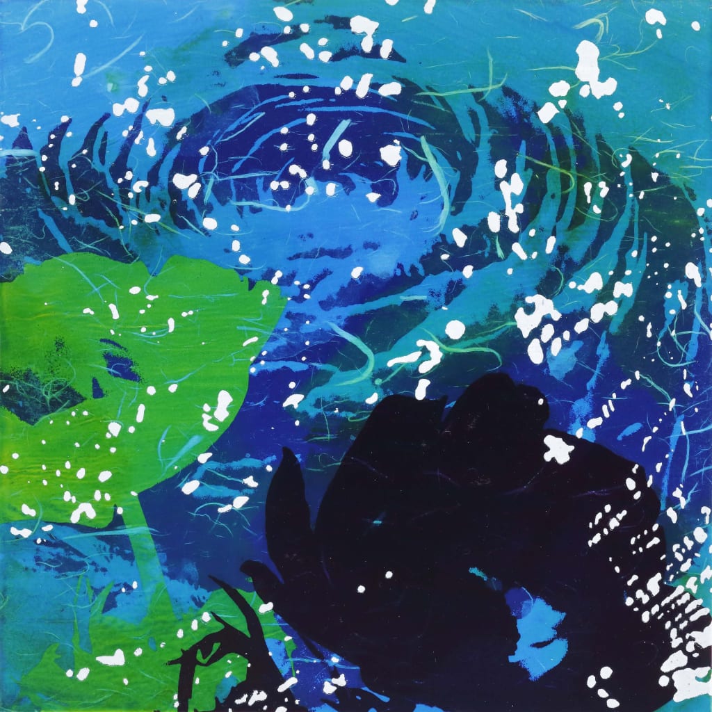 water flowers　(size : 303mm square)