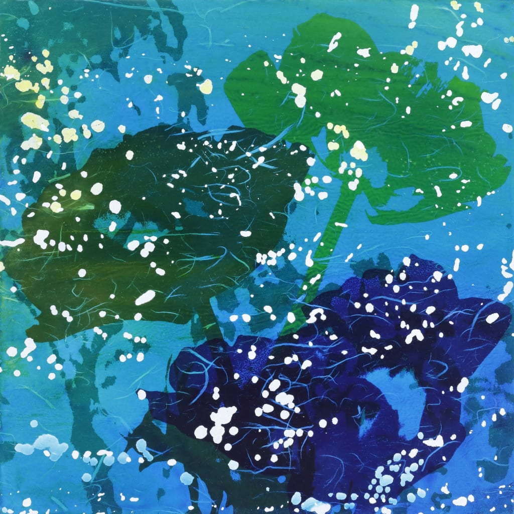 water flowers　(size : 303mm square) (2)