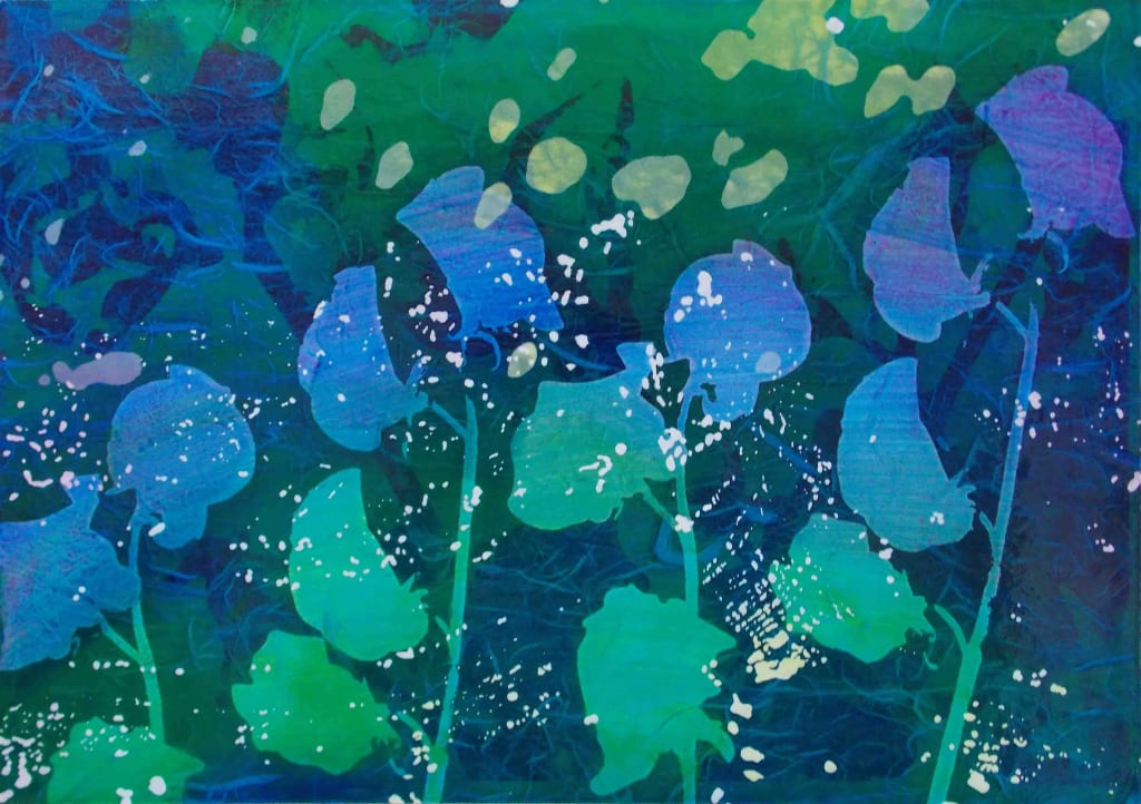 water flowers　(size : B4)