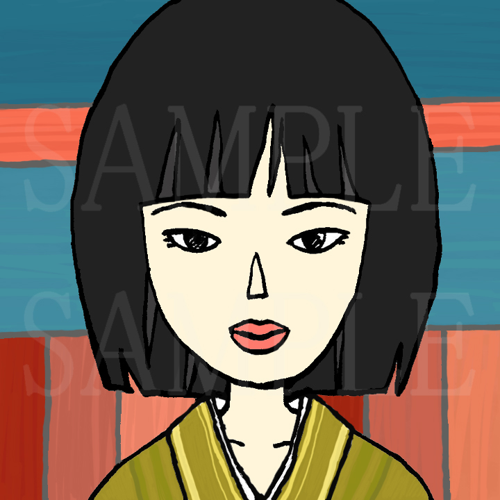 和服の女性 / A woman in a kimono