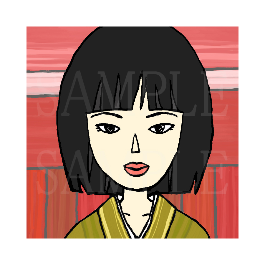 和服の女性 / A woman in a kimono (6)