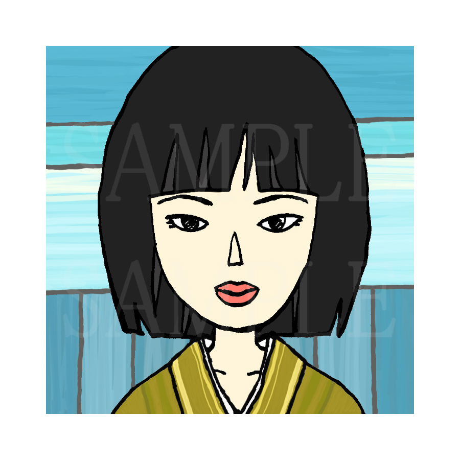 和服の女性 / A woman in a kimono (4)