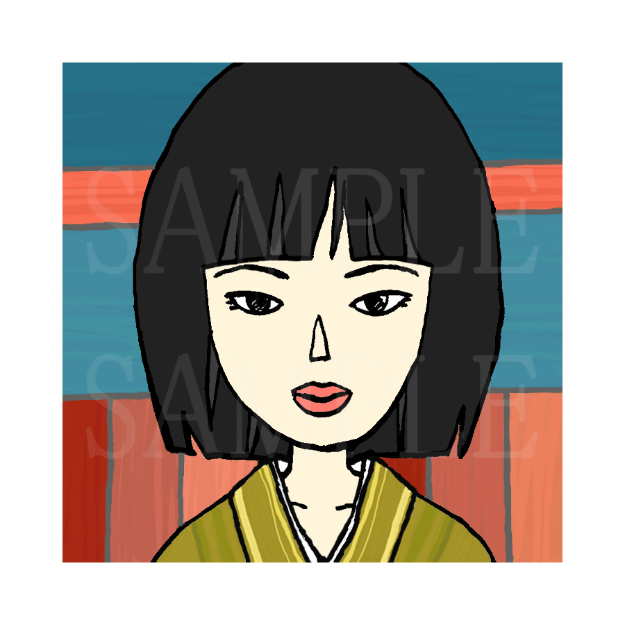 和服の女性 / A woman in a kimono