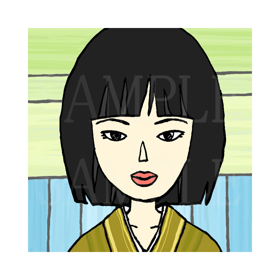 和服の女性 / A woman in a kimono (3)