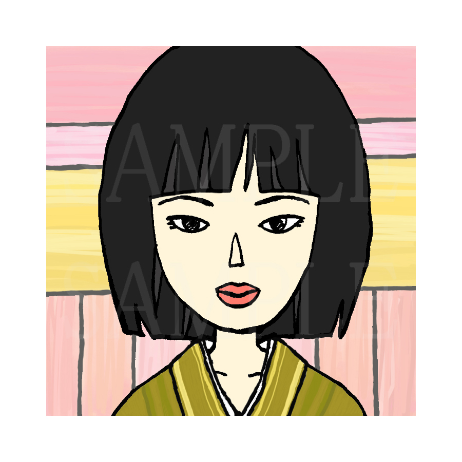 和服の女性 / A woman in a kimono (5)