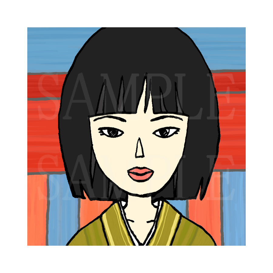 和服の女性 / A woman in a kimono (2)