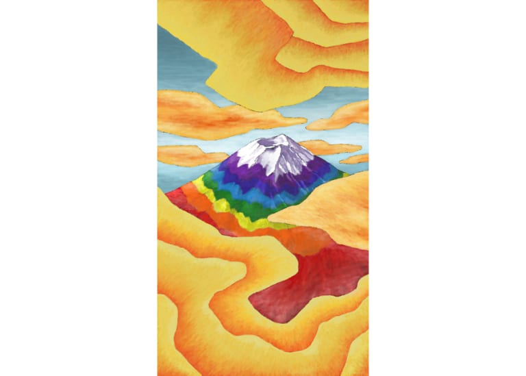 雲の中のレインボー富士 9:16 / Rainbow-colored Mt. Fuji in the clouds 9:16