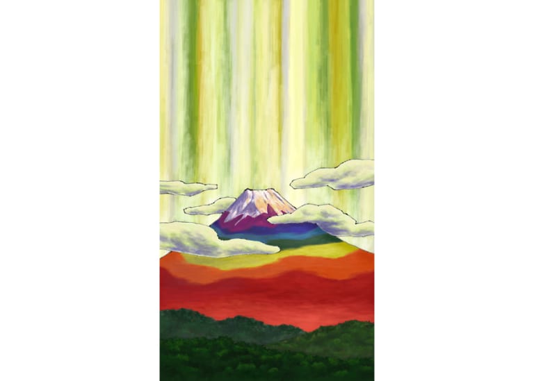 光の中のレインボー富士 9:16 type 2 / Rainbow-colored Mt. Fuji in the light 9:16 type 2
