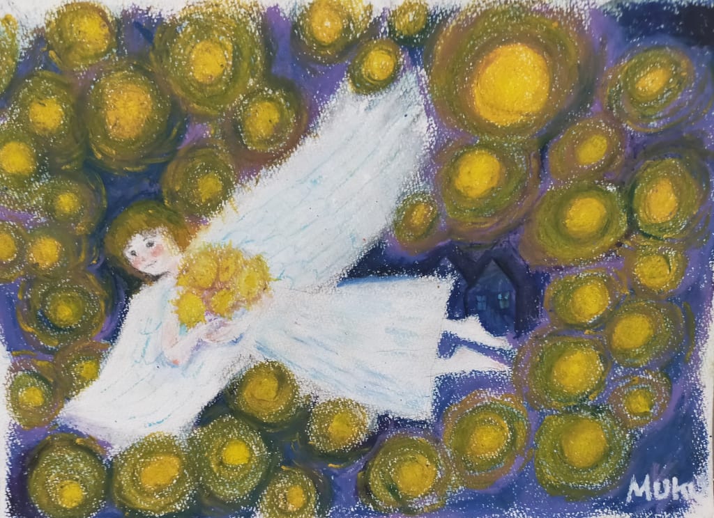 星を集める天使
